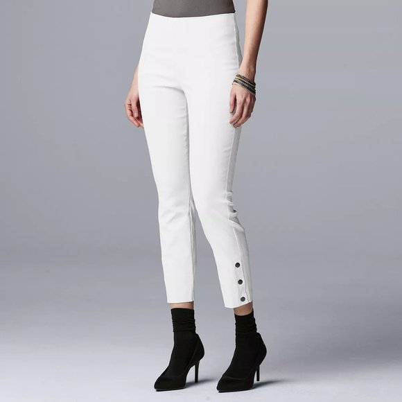 Simply Vera Vera Wang Modern Twill Ankle Pants - Picture 1 of 6